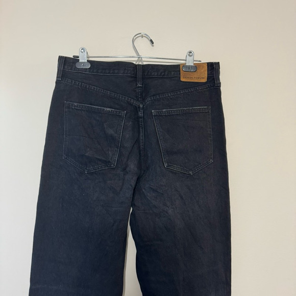 Denim Forum The Bonet High Rise Loose Jeans Women's 30 Black Button Fly - Picture 6 of 11